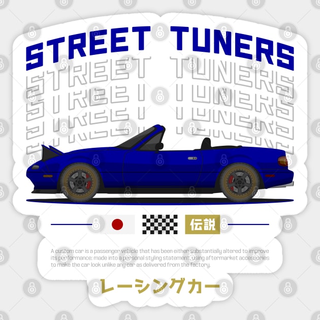 Tuner Blue NA Miata Roadster JDM Sticker by GoldenTuners